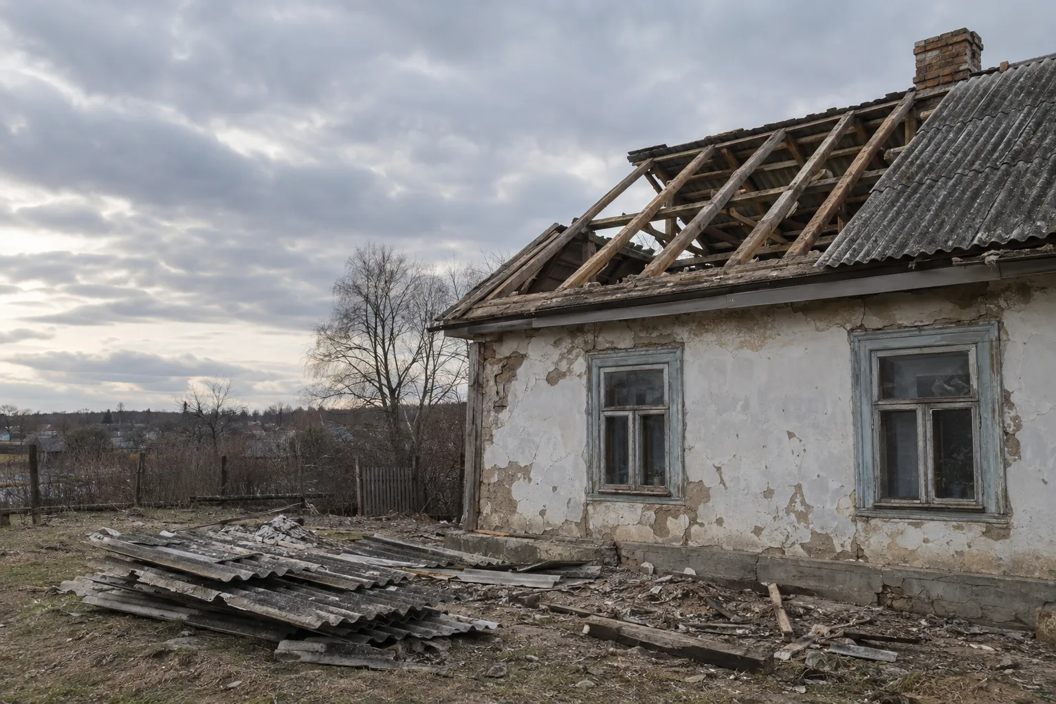 Демонтаж кровли — пример объекта